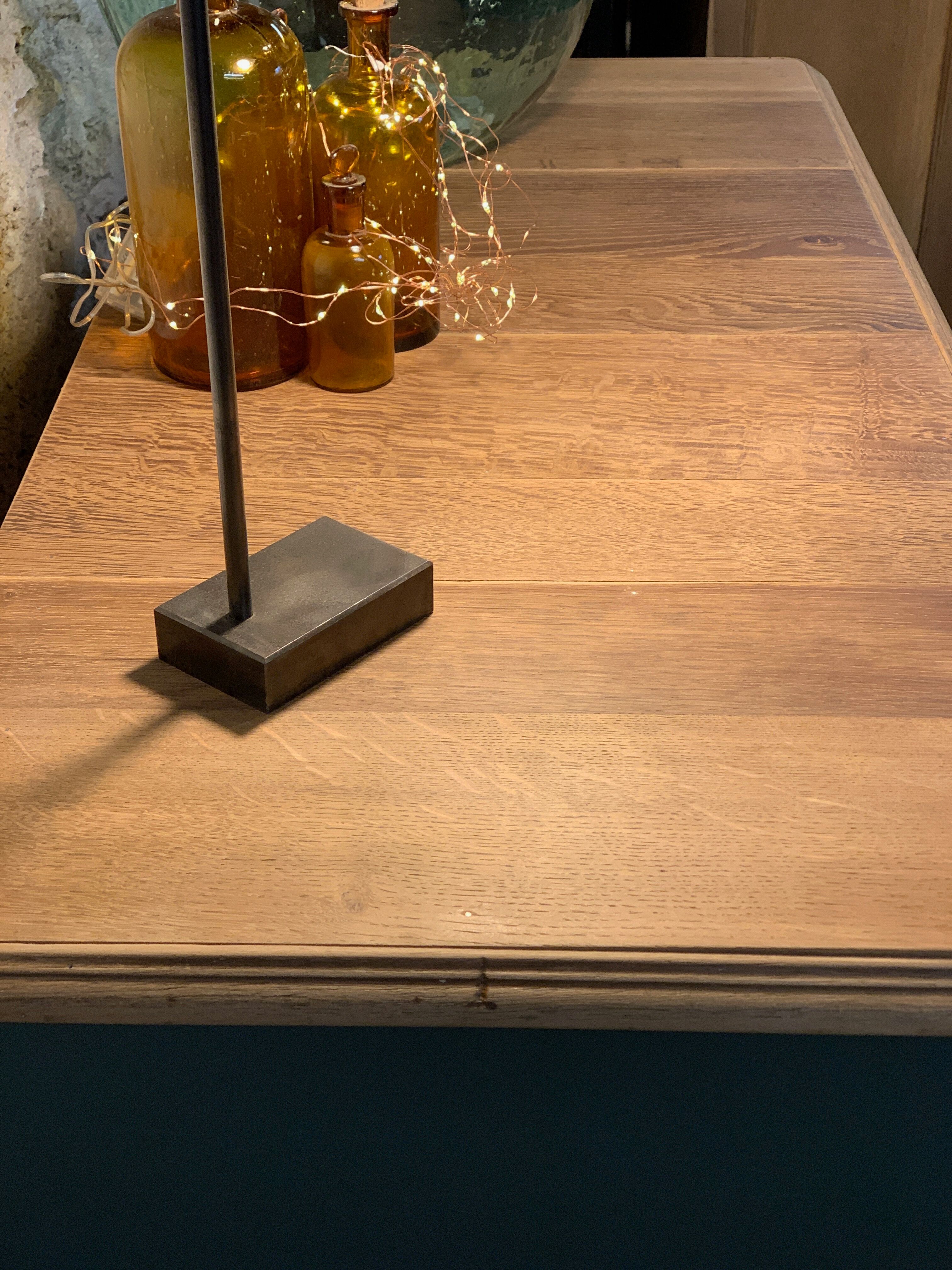 Old olive green oak chest of drawers