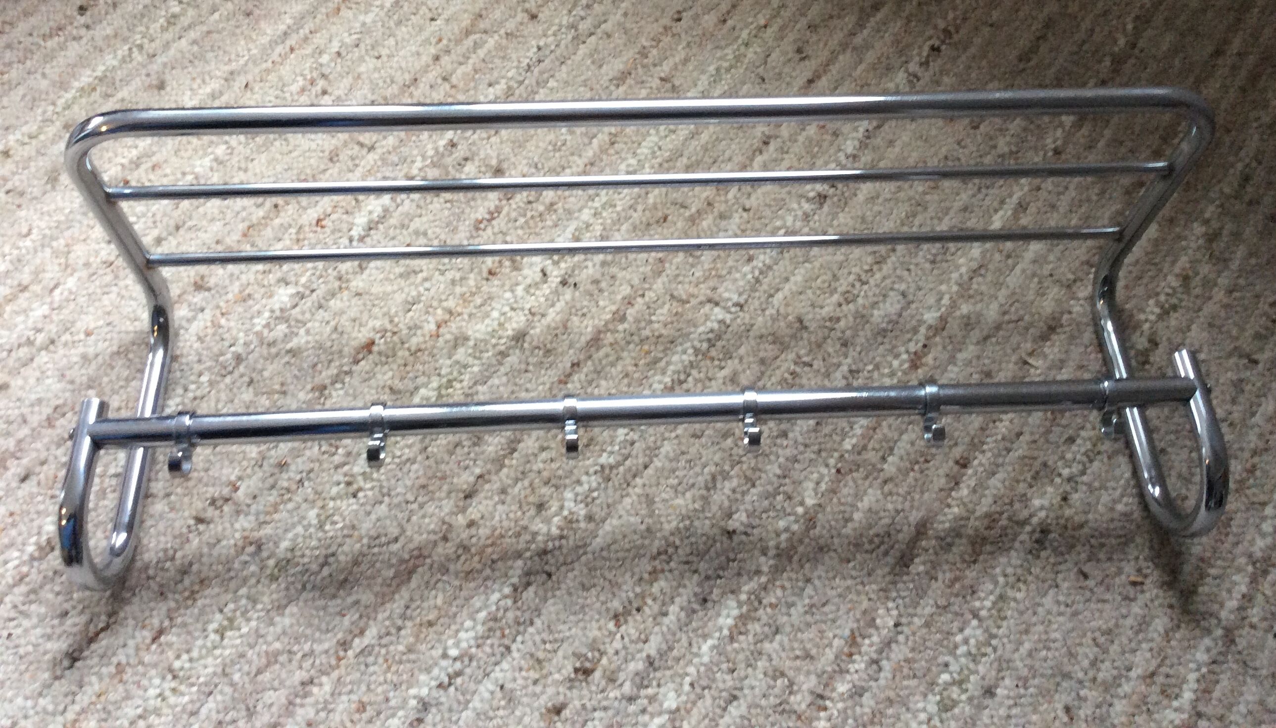 Porte-manteau en inox des années 60