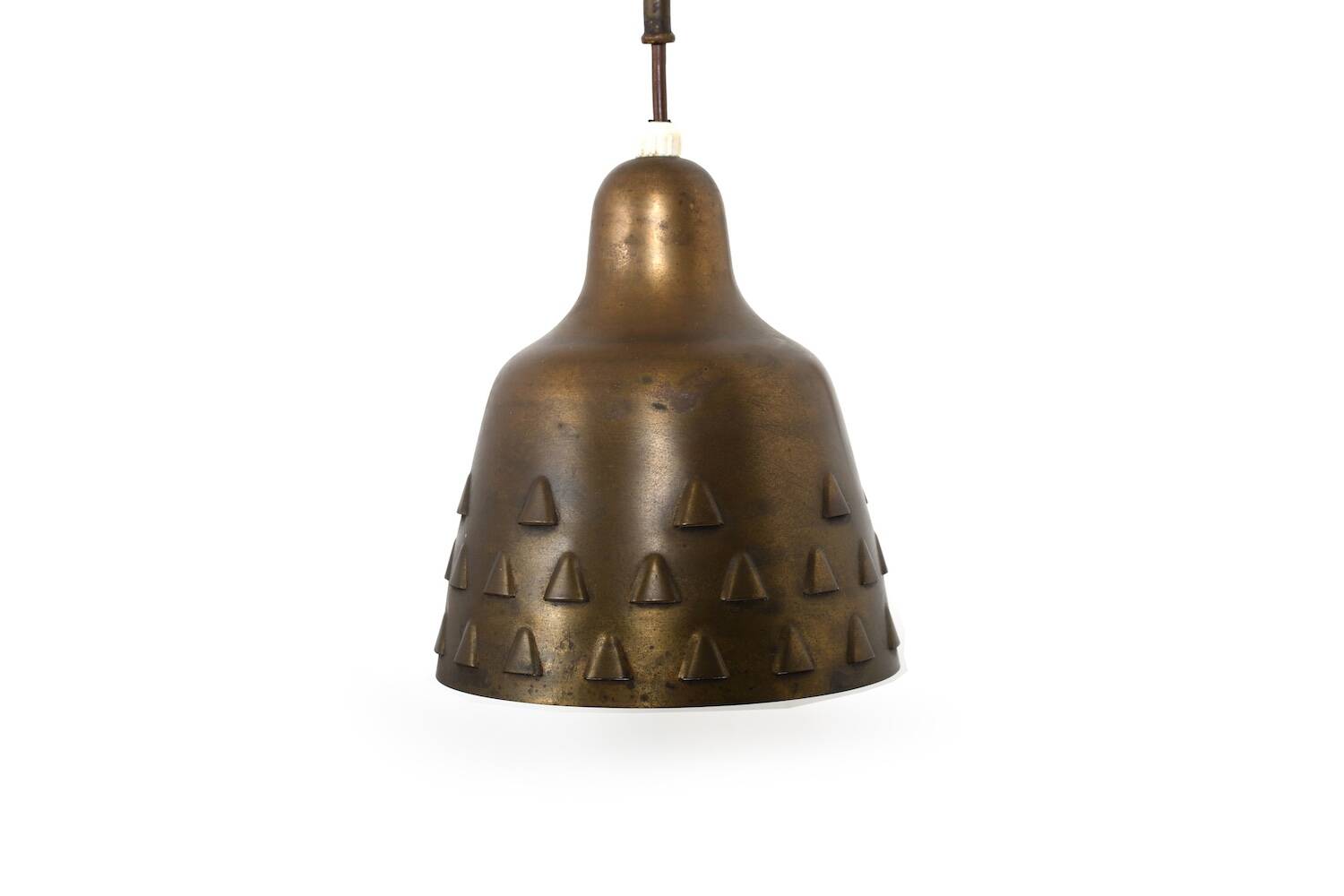 Rare Danish Wall Lamp in Brass and Teak 1950s