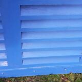 Small blue shutter L75xH101cm with louvers
