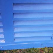 Petit volet  L75xH101cm bleu à persiennes