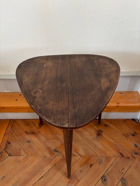 Tripod wooden table modernist