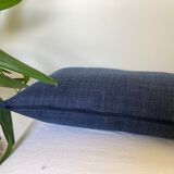 Navy blue linen cushion