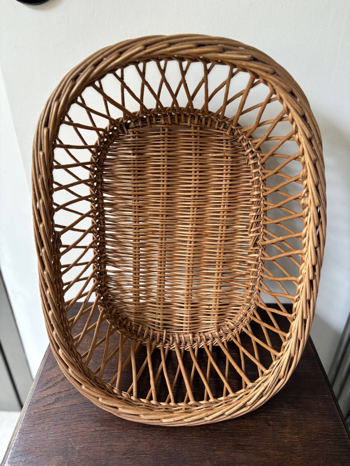 Vintage rattan basket