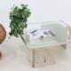 Italian marble and glass coffee table 1970