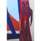 Vintage Figurative Abstract Nudes Painting