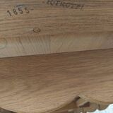 Table de ferme en chêne estampillée R Trotel