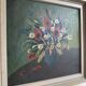 Vintage Original Framed Oil on Wooden Background Artwort
