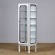 Vintage iron and glass medical cabinet, 1970s