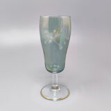 1960s set of six crystal glasses, made in Italy