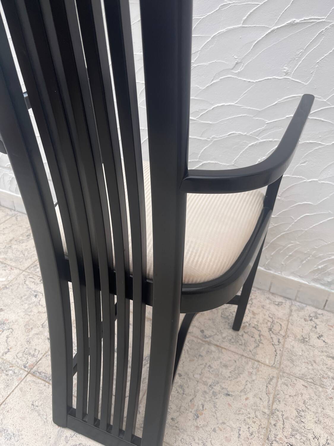 Black wooden designer chair