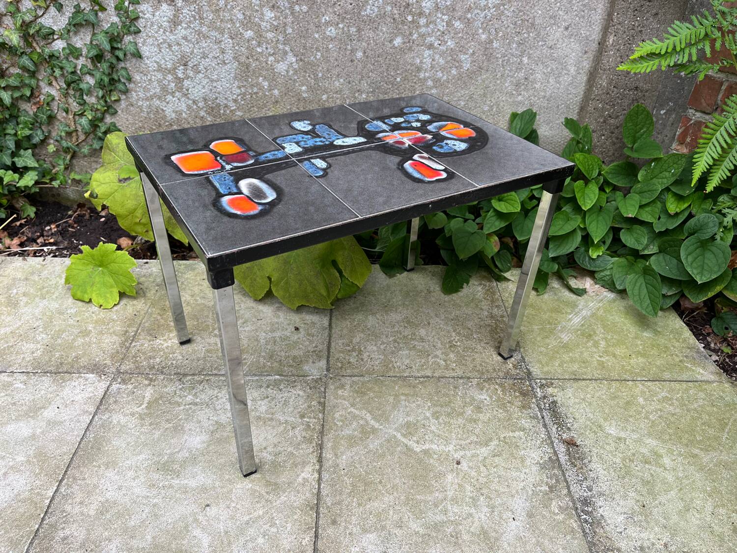 Belarti attribution side table - with tiles - 1960/70's