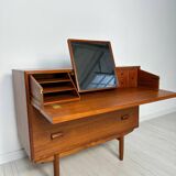 Commode secrétaire en teck danois vintage des années 1960 par Børge Mogensen