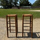 Wooden straw stools