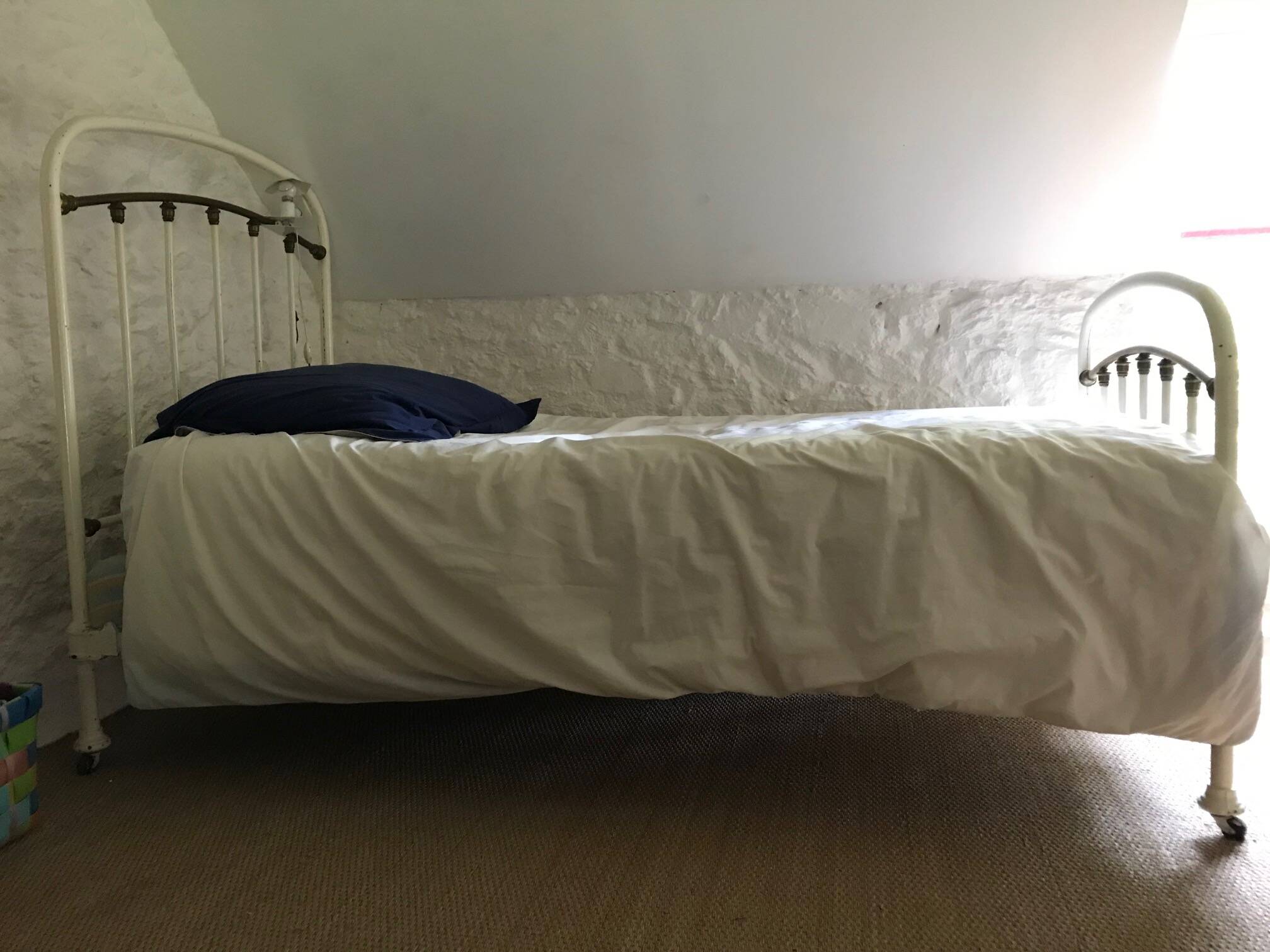 Wrought iron and copper bed, 1900