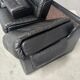 Black leather 3 seat sofa by Dreipunkt, 1970s