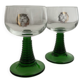 Paire de verres à vin d’Alsace