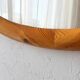 Oval pine mirror Glasmaster Markaryd Sweden 1970s