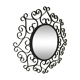 Vintage witch round mirror with wrought iron - 38cm