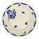 Half-porcelain cake dish Badonviller, blue flower pattern, early 20th century.