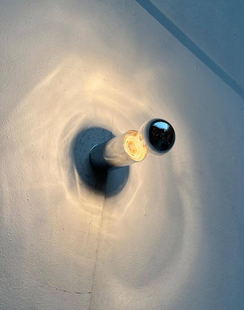 Vintage minimalist wall lamps or ceiling lights from the German space age by Rzb, set of 4.