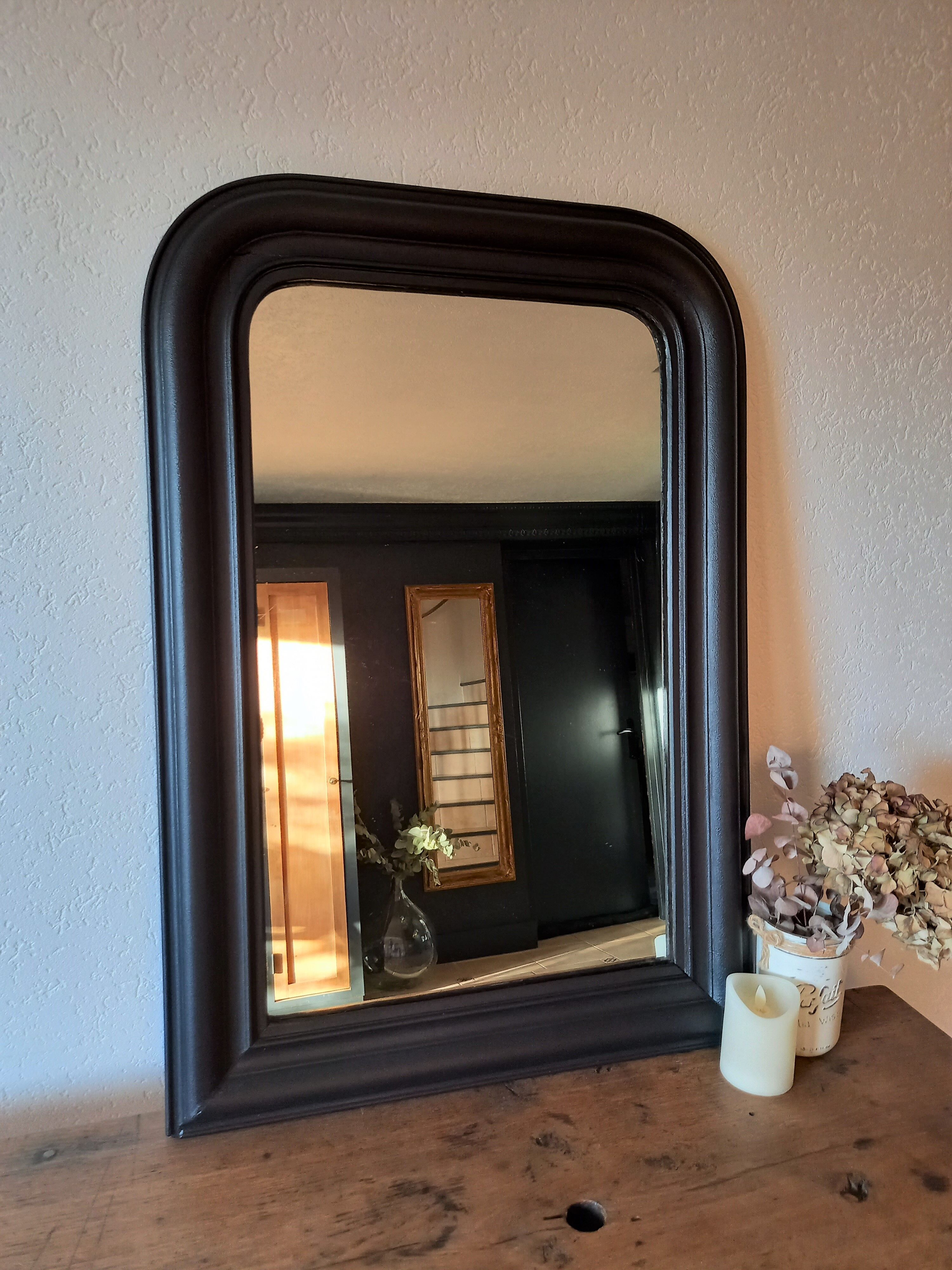 Miroir trumeau noir