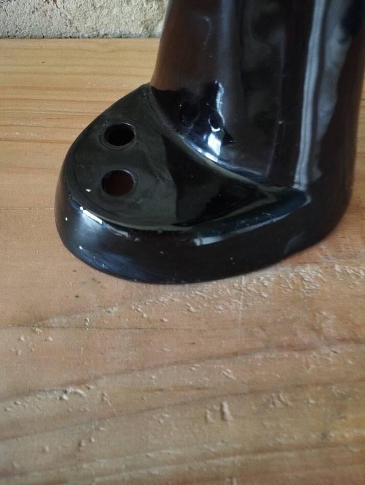 Art Deco statuette of a woman – Elegant dancer – Black earthenware – 1950s