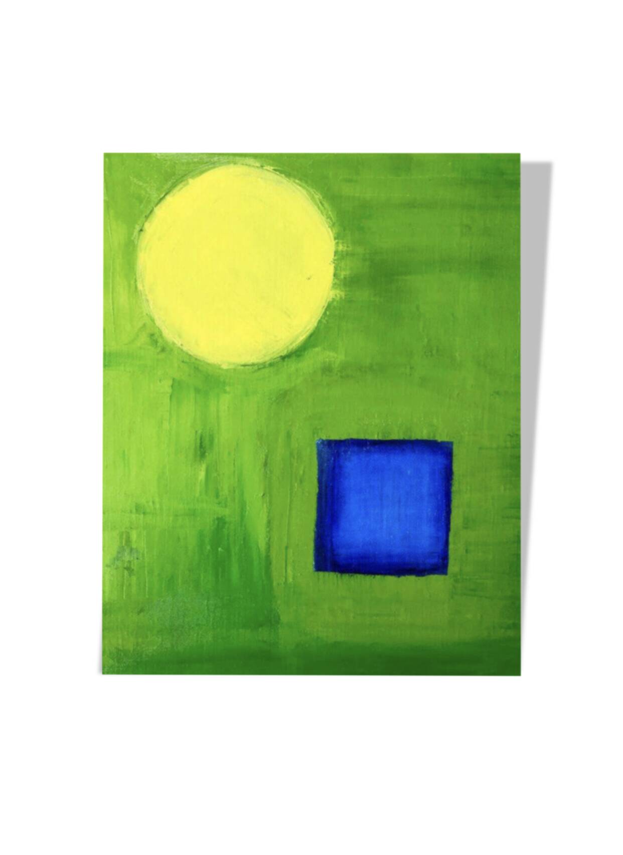 Tableau abstrait à l'huile