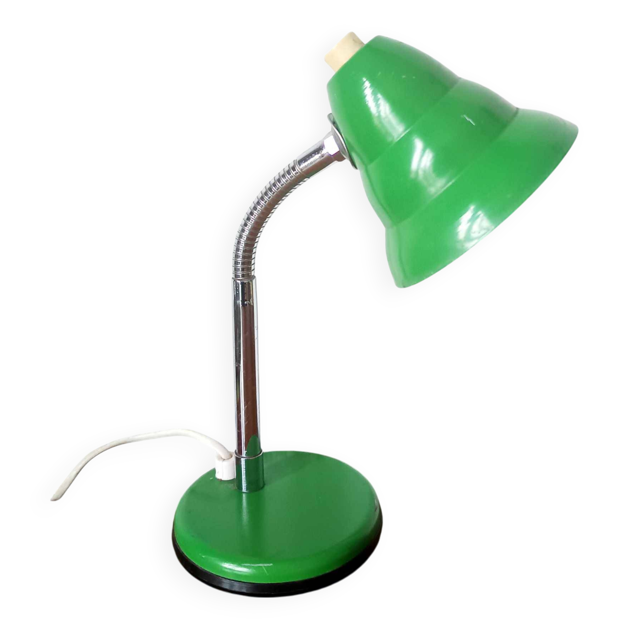 Vintage green cocotte lamp 1950