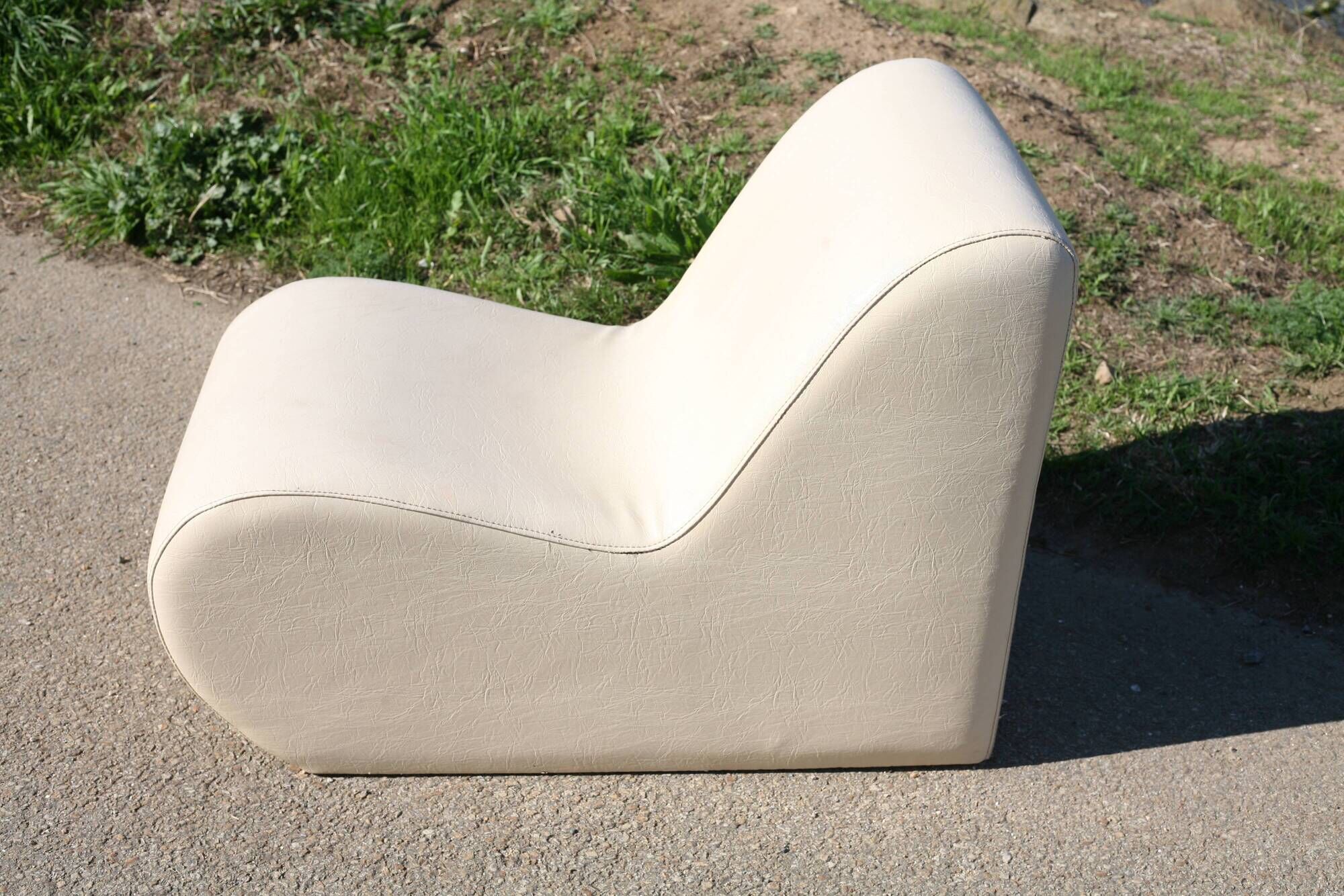 Pair of vintage armchairs, 1970s, faux leather