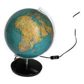Vintage globe 1976 German terrestrial (French) JRO changeable image - 34 cm