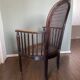 Fauteuil art déco en bois et rotin, années 1920