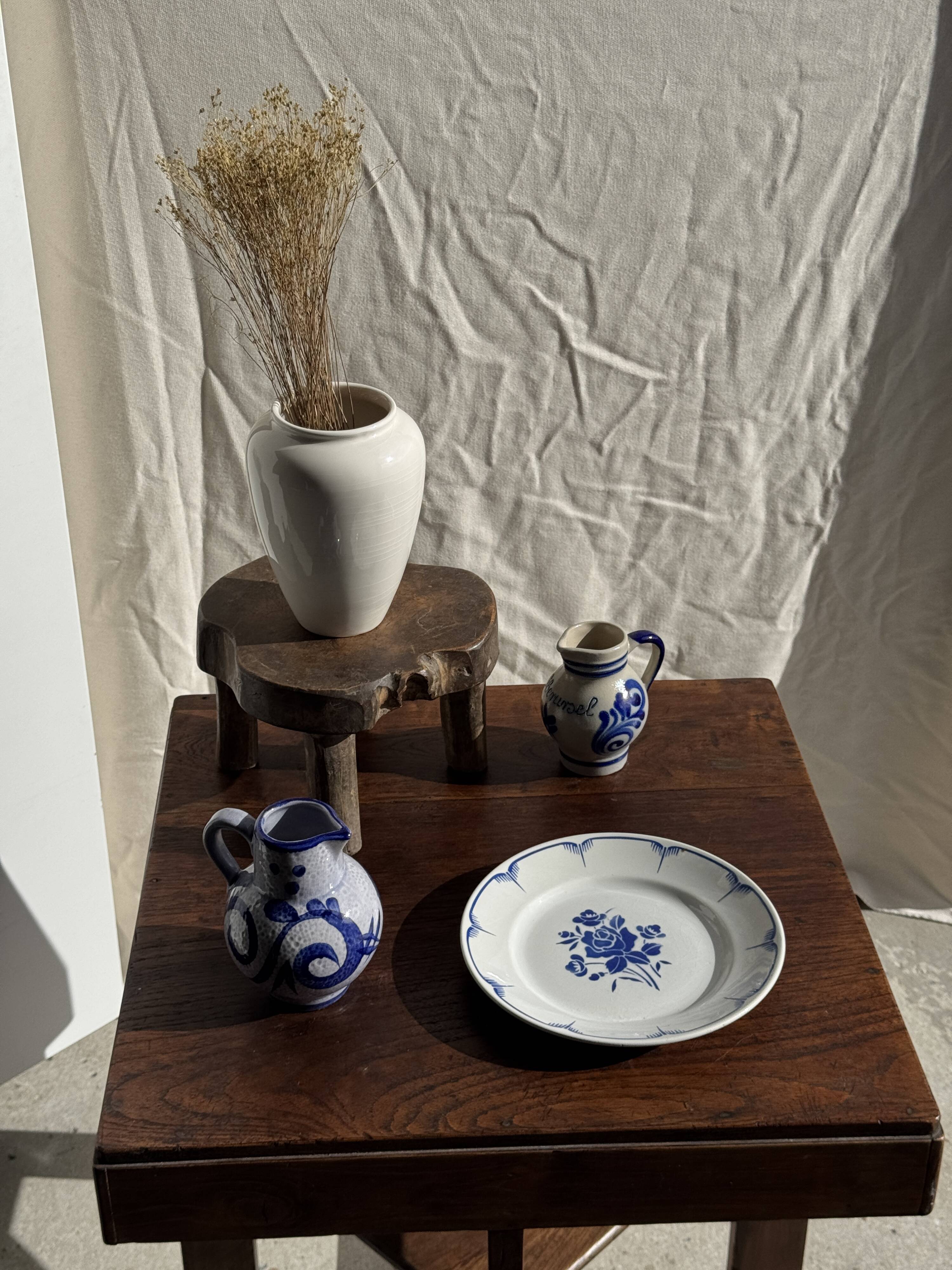 Blue mini carafe West Germany H14.5