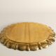 Hollywood Regency Large Oval Brass Tray by Firma Lars Holmström, Sweden 1940's