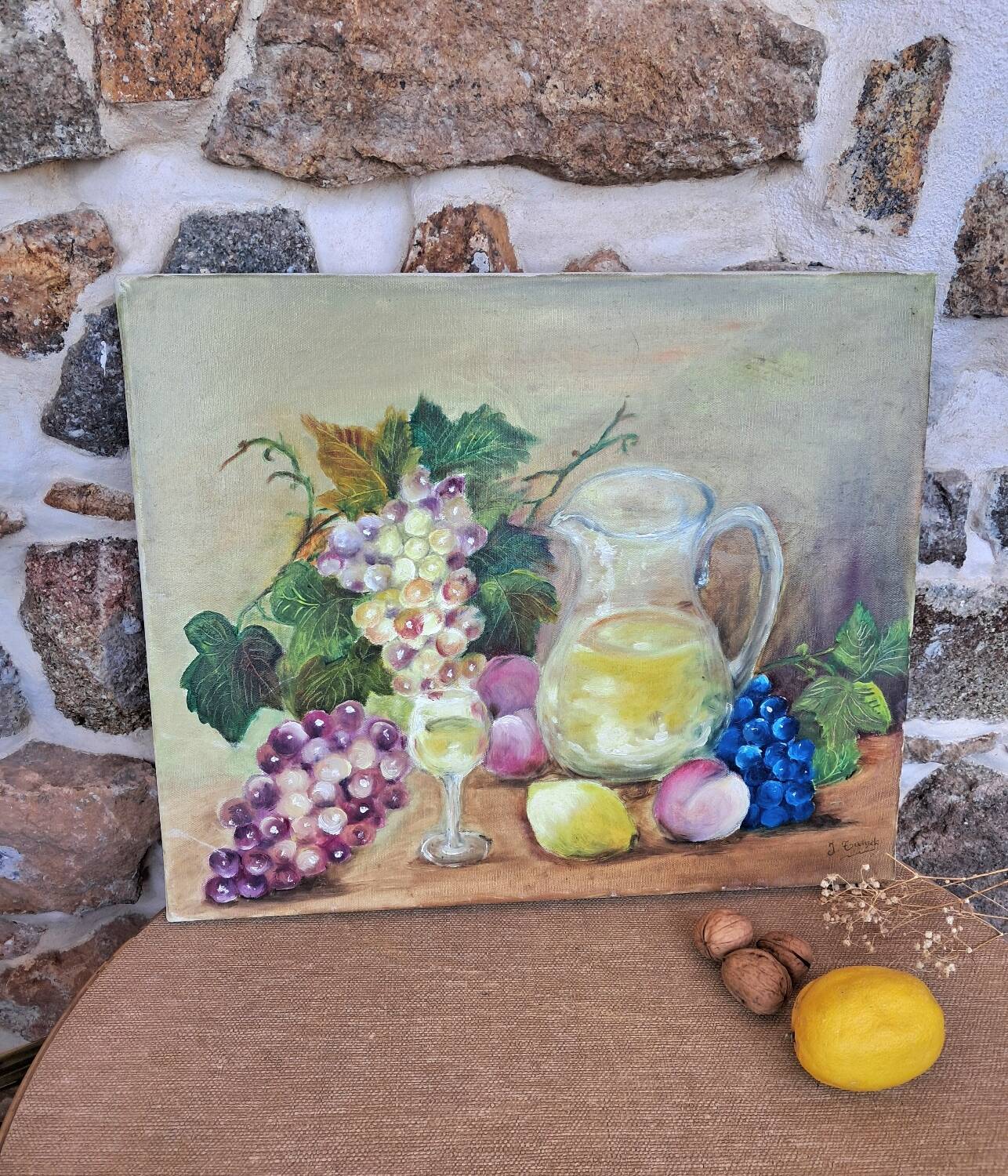 Tableau nature morte toile