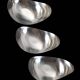“Leaf” bowl / medium size / Helle Damkjær for Georg Jensen / brushed stainless steel / asymmetrical / Danish modern design