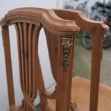 Set of two classic chairs in maple wood marquetry