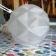 Vintage frosted glass Art Deco suspension globe