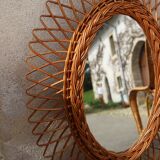 Miroir rotin