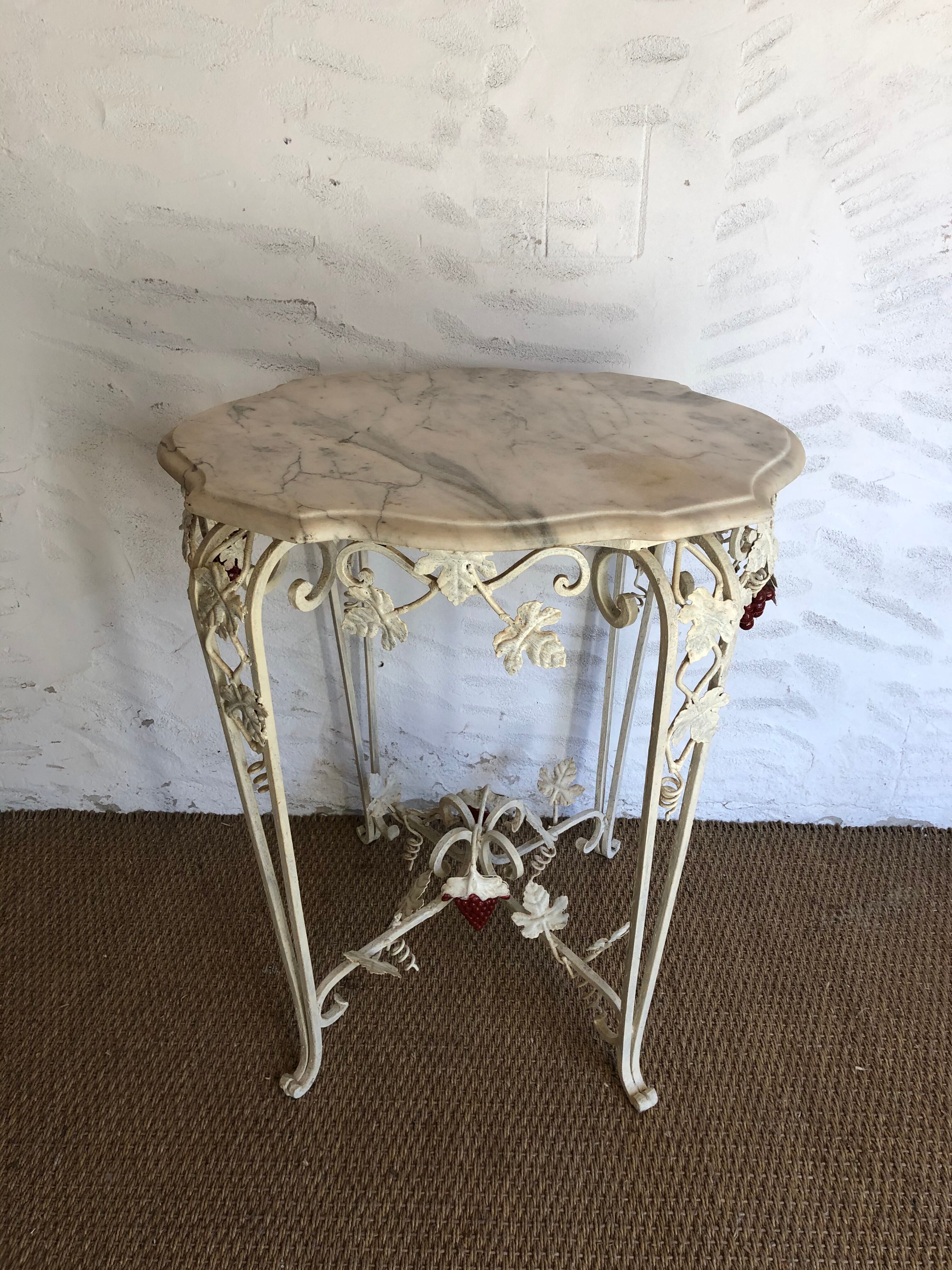 Old wrought iron console