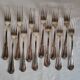 12 silver-plated metal forks Boulenger table cutlery