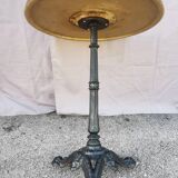 Vintage bistro side table with brown top