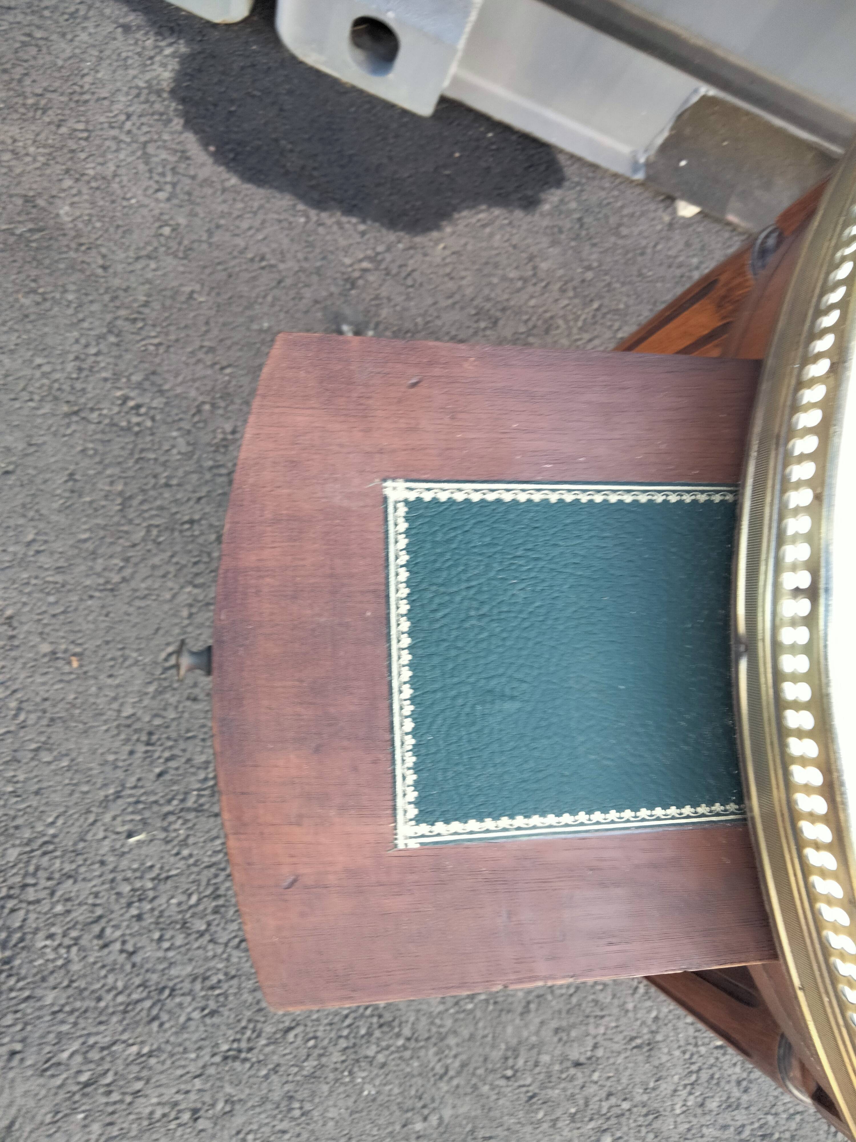 High table old hot water bottle Louis XVI style marble top