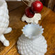 Pineapple bonbonnière in white opaline