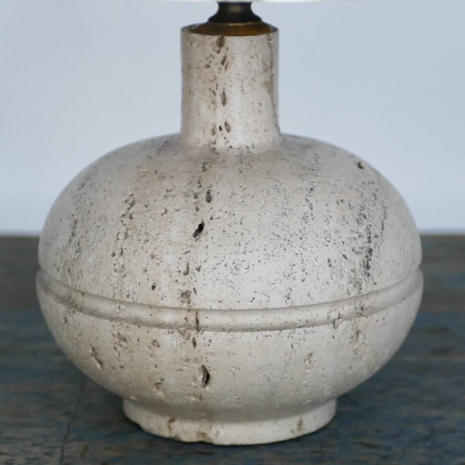 1970s travertine lamp