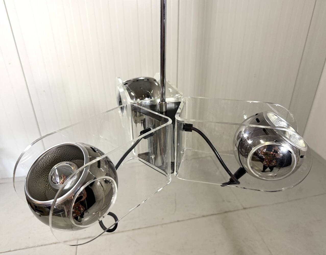 Gino Sarfatti style plexiglass hanging lamp 1970’s
