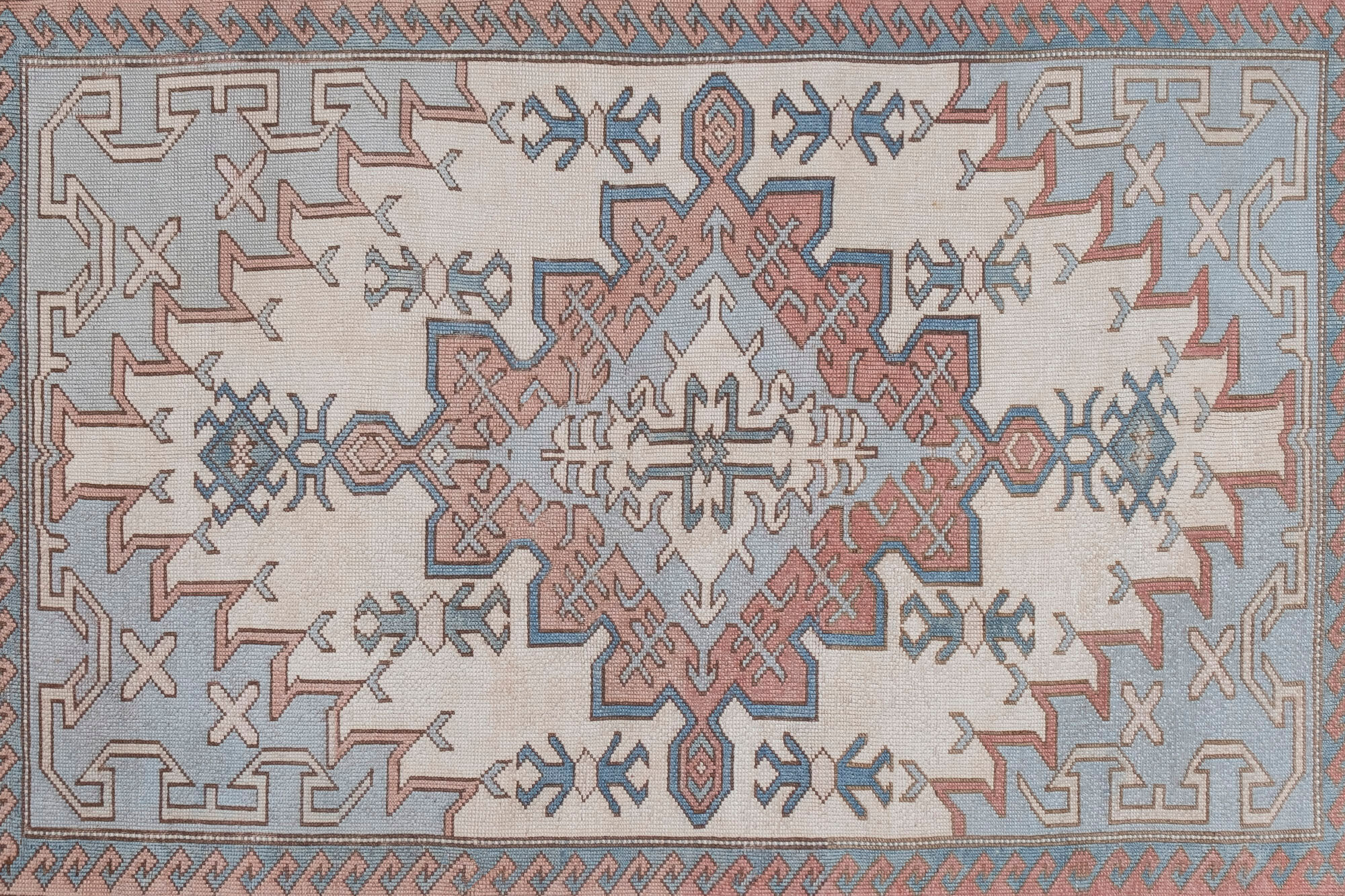 Oversize gray turkish oushak rug 173 x 227 cm