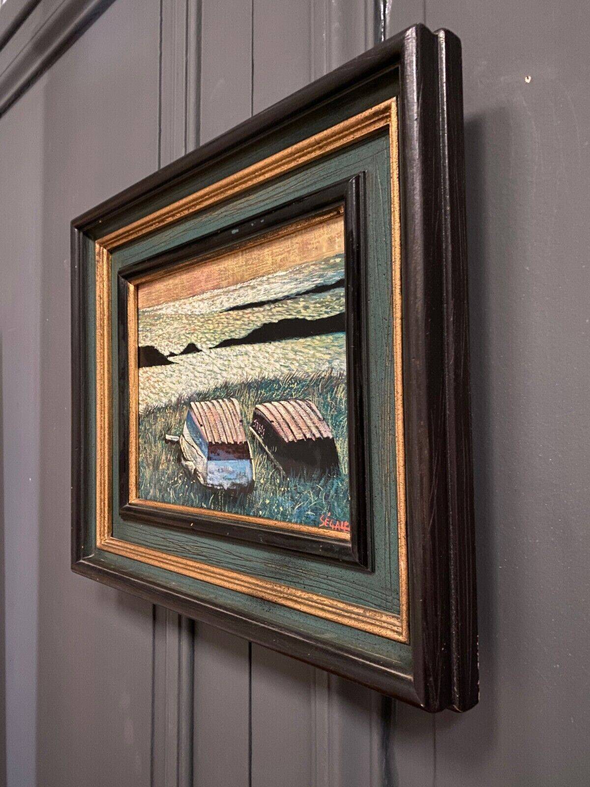 Oil on canvas by Ségalen representing two annexes turned over 20th century