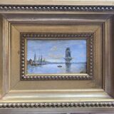 Table hsp marine with sailboats and port