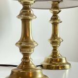 Lamp chic old solid brass candle holder